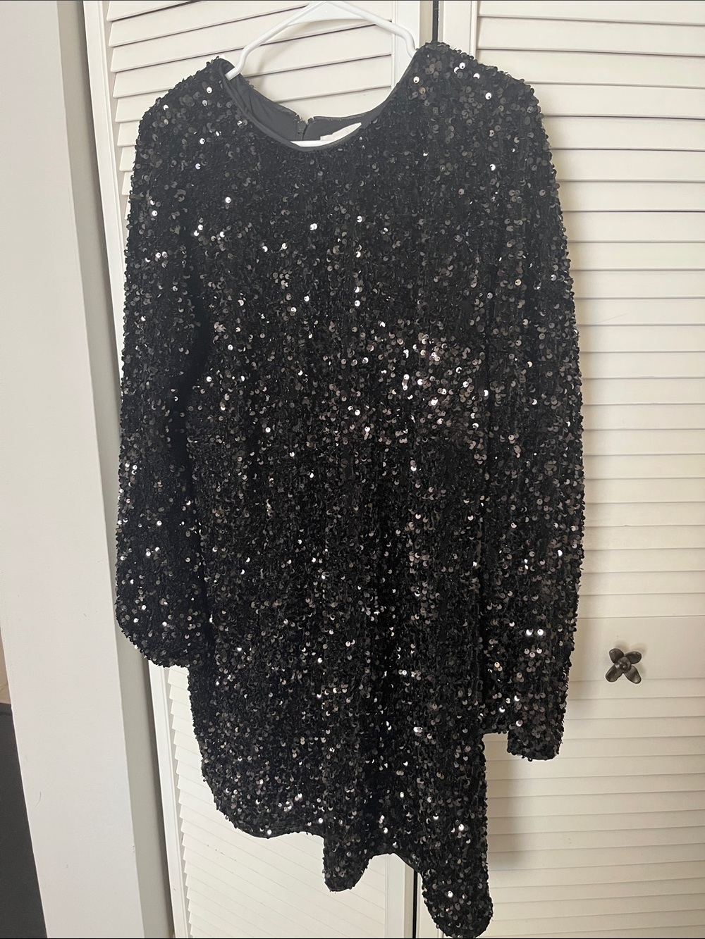 H&M Black Sequin Mini Dress